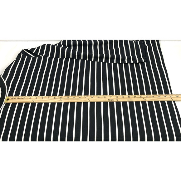 Blair Top Womens 3XL Black‎ White Stripe Long Sleeve Knit Tunic Mock Blouse - Picture 10 of 11